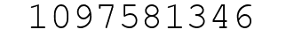 Number 1097581346.