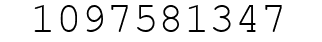 Number 1097581347.