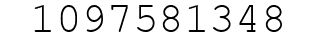 Number 1097581348.