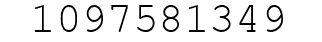 Number 1097581349.