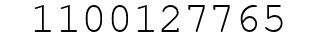 Number 1100127765.