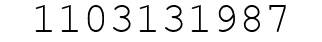 Number 1103131987.