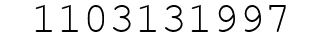 Number 1103131997.