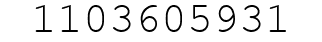 Number 1103605931.