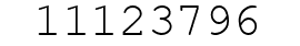 Number 11123796.