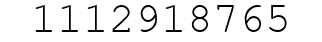 Number 1112918765.