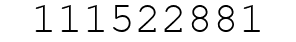 Number 111522881.