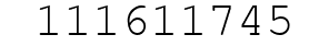 Number 111611745.