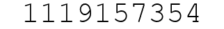 Number 1119157354.