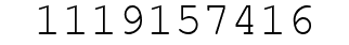 Number 1119157416.