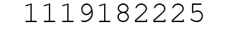 Number 1119182225.