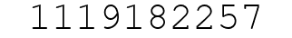 Number 1119182257.