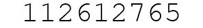 Number 112612765.