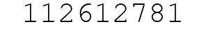Number 112612781.