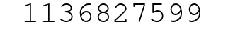 Number 1136827599.