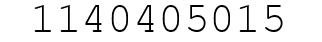 Number 1140405015.
