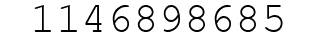 Number 1146898685.