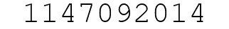 Number 1147092014.