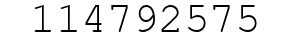 Number 114792575.