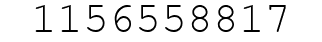 Number 1156558817.