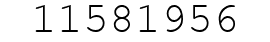 Number 11581956.