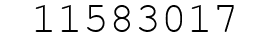 Number 11583017.