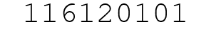 Number 116120101.