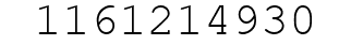 Number 1161214930.