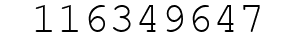 Number 116349647.