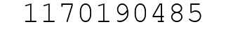 Number 1170190485.