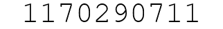 Number 1170290711.
