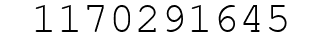 Number 1170291645.