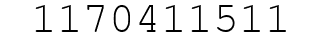Number 1170411511.