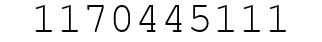Number 1170445111.