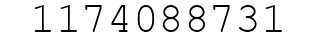Number 1174088731.