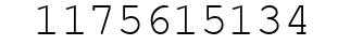 Number 1175615134.