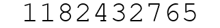 Number 1182432765.