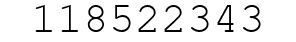 Number 118522343.