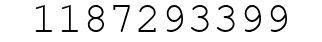 Number 1187293399.