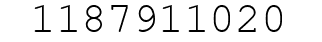 Number 1187911020.