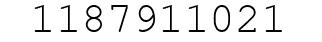Number 1187911021.