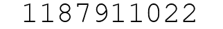 Number 1187911022.