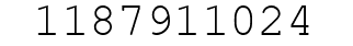Number 1187911024.