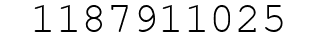 Number 1187911025.