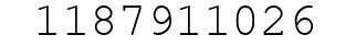 Number 1187911026.