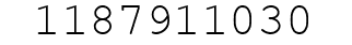 Number 1187911030.