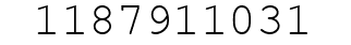 Number 1187911031.