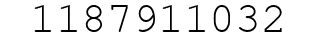 Number 1187911032.