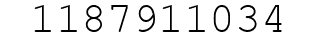 Number 1187911034.