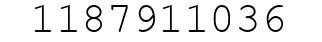 Number 1187911036.
